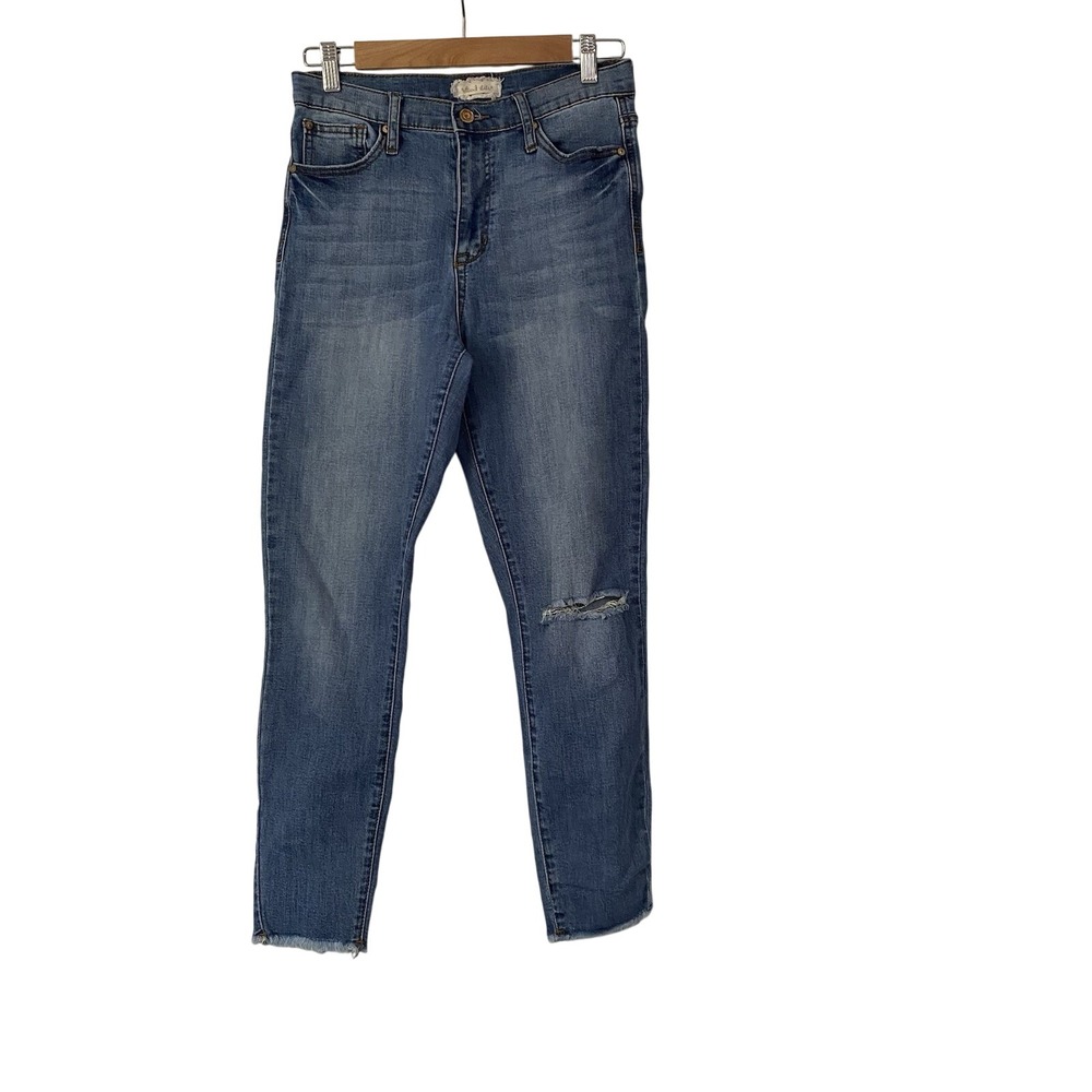 Altard State Jeans Women Light Blue‎ Distressed Holey Cut Off Size 28/7